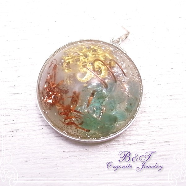 B&T（毘殊）　オルゴナイトジュエリー・シルバーペンダント（ペンダントトップ）　de-09-oj-40