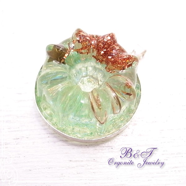 B&T（毘殊）　オルゴナイトジュエリー・シルバーペンダント（ペンダントトップ）　de-09-oj-54