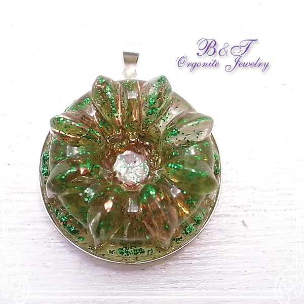 B&T（毘殊）　オルゴナイトジュエリー・シルバーペンダント（ペンダントトップ）　de-09-oj-58