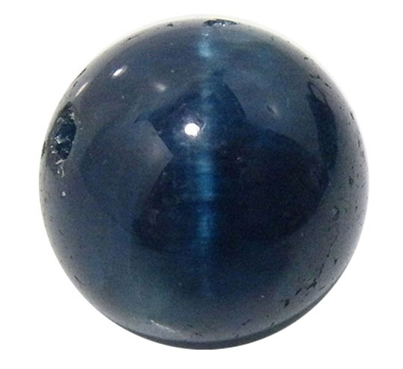 天然石紋賣珠1點磷灰石貓眼（磷灰石）珠/帶通孔gs-sp-1280 第1張的照片