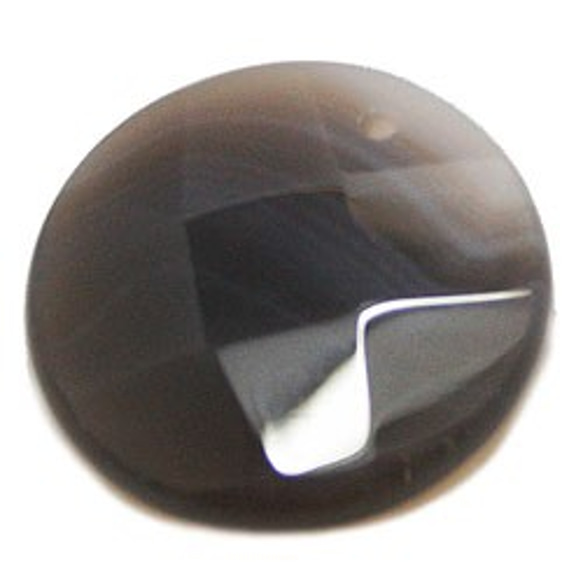 天然石零件灰色瑪瑙圓形刻面切割零件 ti-pa-1266 第1張的照片