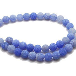 [數量有限！ 】天然石珠線批發天然石瑪瑙（瑪瑙）藍染圓珠（約10mm）fs-5 第1張的照片