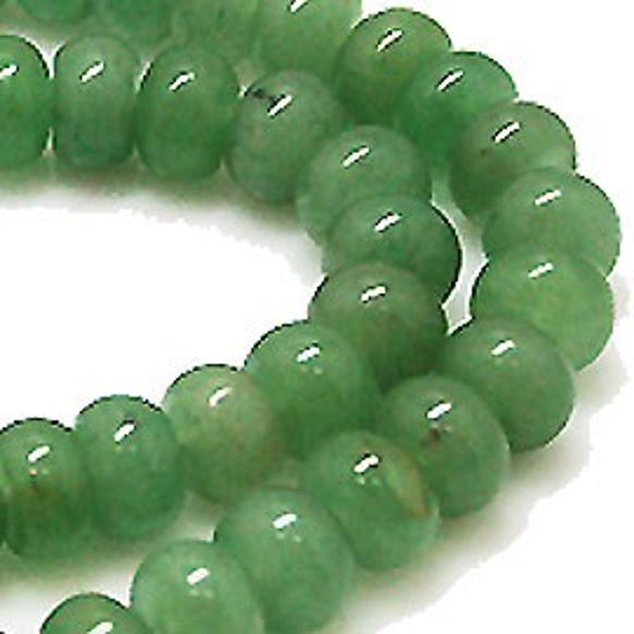 天然石珠線批發Aventurine（aventrine）Rondel Beads timy-278 第2張的照片