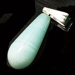 天然石材配件亞馬遜（Amazonite）吊式吊墜配件（2件套）ti-pa-1308 第2張的照片