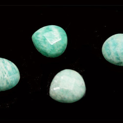 天然石パーツ　アマゾナイト(Amazonite)　ドロップカット（横貫通穴）5個セット　ti-pa-1333 1枚目の画像