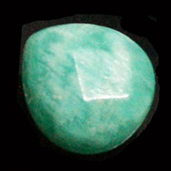 天然石パーツ　アマゾナイト(Amazonite)　ドロップカット（横貫通穴）5個セット　ti-pa-1333 2枚目の画像