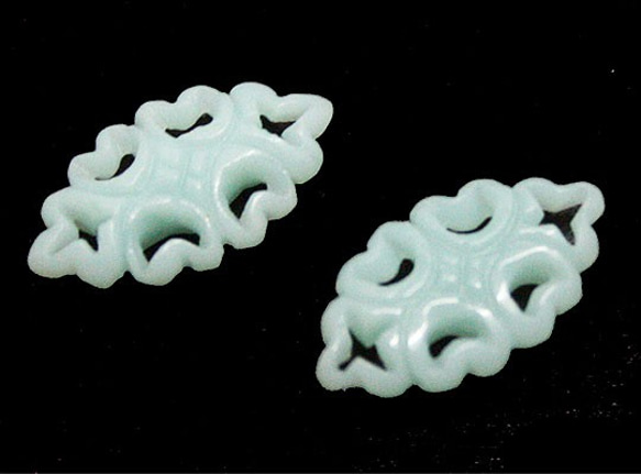 天然石材部分亞馬遜（Amazonite）雕塑配件ti-pa-1326 第2張的照片