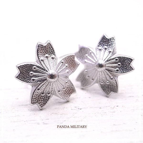 PANDA MILITARY　同期の桜ピアス（片耳・単品）　de-19-pm-p-081-p