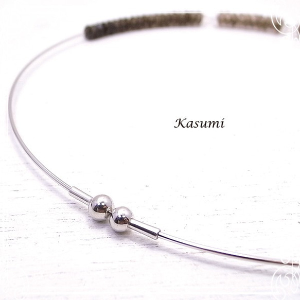 Kasumi煙熏石英和水晶線項鍊de-59-ks-136 第4張的照片