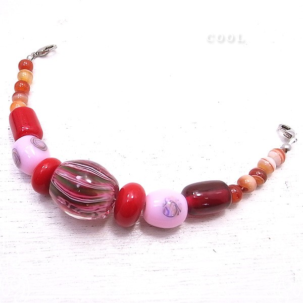 ガラスアート COOL　羽織紐(男女兼用)　ブレスレット　de-17-cl-107