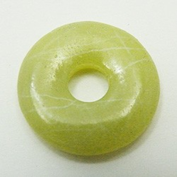 天然石材部件豌豆圓盤黃玉圓環型（3件）ti-p-disk-46約20毫米 第1張的照片