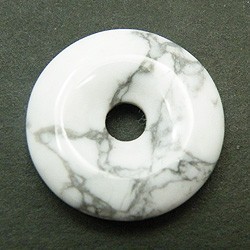 天然石材零件峰盤HOWLIGHT（Howrite）甜甜圈型（3件套）ti-p-disk-70約25 mm 第1張的照片