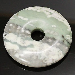 天然石材零件豌豆盤海洋碧玉甜甜圈形狀 ti-p-disk-66 約 40 毫米 第1張的照片