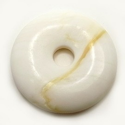 【存貨有限！ ] 天然石材零件豌豆盤貝殼/貝殼甜甜圈形狀 ti-p-disk-72 約 35 毫米 第1張的照片