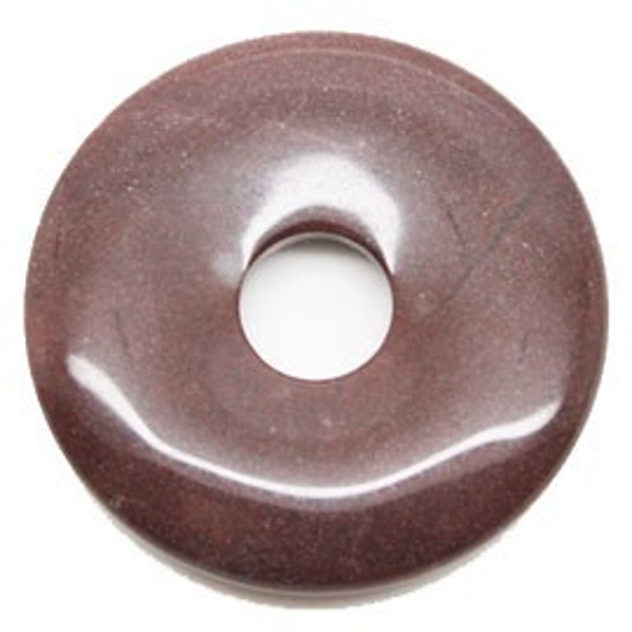 天然石材零件豌豆盤棕色東陵甜甜圈形狀 Timy-PD-4 約 40 毫米 第1張的照片