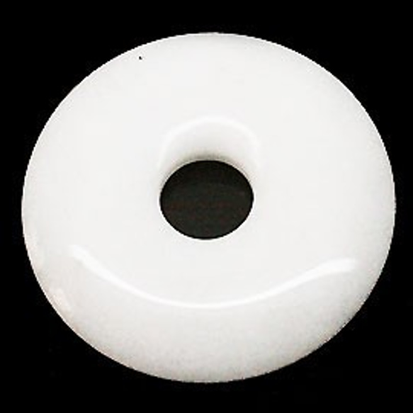 天然石材零件豌豆盤白玉甜甜圈造型 Timy-PD-20 約 40 毫米 第1張的照片