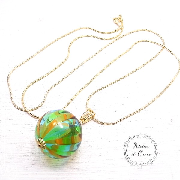 Atelier il Cuore　ヴェネチアン吹きガラスLongネックレスPrincipessa　de-90-cu-16