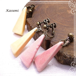Kasumi三角形骨耳環de-59-ks-149 第4張的照片