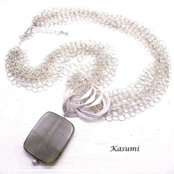 Kasumi Labradorite點項鍊de-59-ks-155 第1張的照片