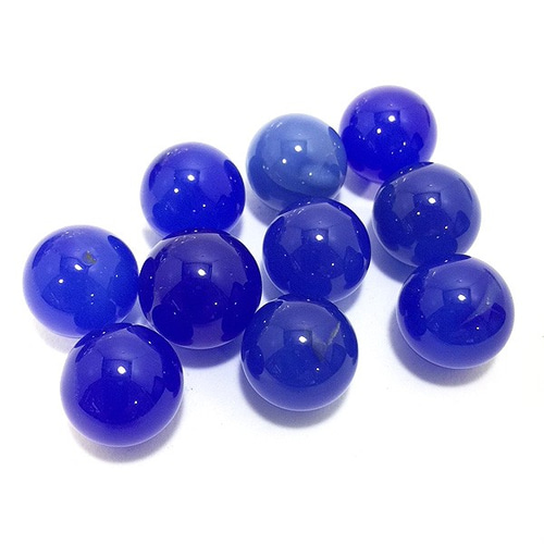 天然石パーツ ブルーオニキス（Blue Onyx） 丸玉パーツ 穴無し