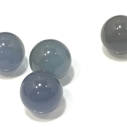 天然石材配件藍色瑪瑙（藍瑪瑙）圓形零件無孔（10件套）10mm ti-pa-1158c 第2張的照片