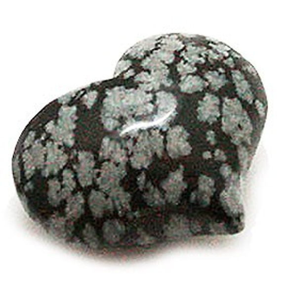 天然石材零件心形圖案零件雪花OPSIDIAN（2件套）ti-pa-1463 第1張的照片