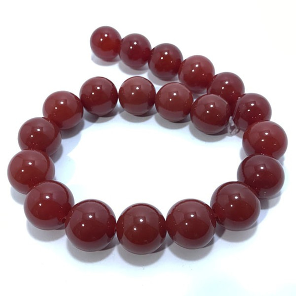 天然石 ビーズ ライン 卸売　カーネリアン　丸玉(ラウンド)ビーズ　20mm　carnelian-round-20 1枚目の画像