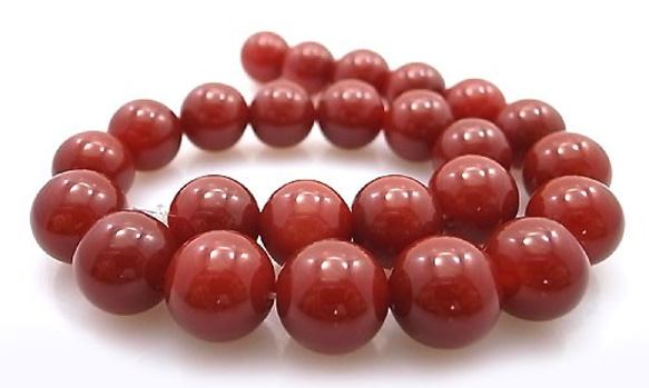 天然石 ビーズ ライン 卸売　カーネリアン　丸玉(ラウンド)ビーズ　16mm　carnelian-round-16 1枚目の画像