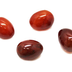 天然石材零件紅玉髓（carnerian）蛋型零件ti-pa-1148 第2張的照片