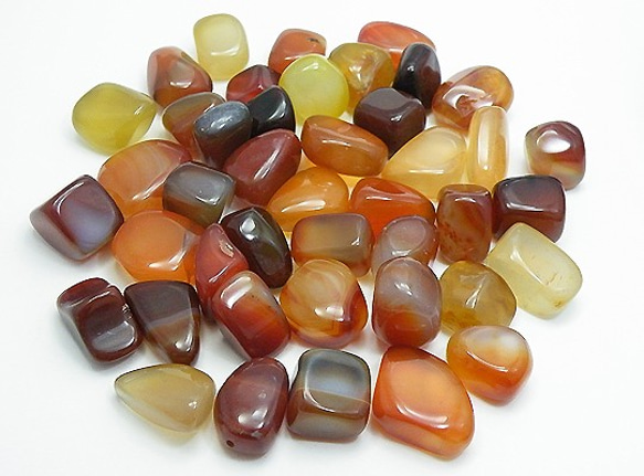 天然石タンブル　カーネリアン（Carnelian）　500g　ti-tam-07 1枚目の画像