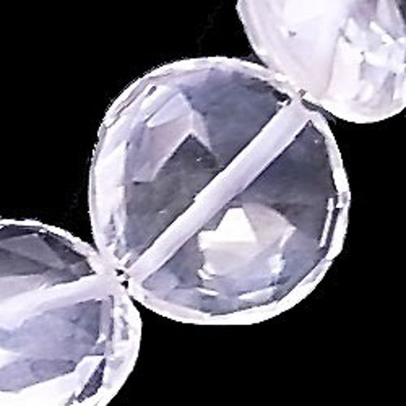天然石珠線批發水晶水晶扁圓形切珠Ali-c-60 第2張的照片