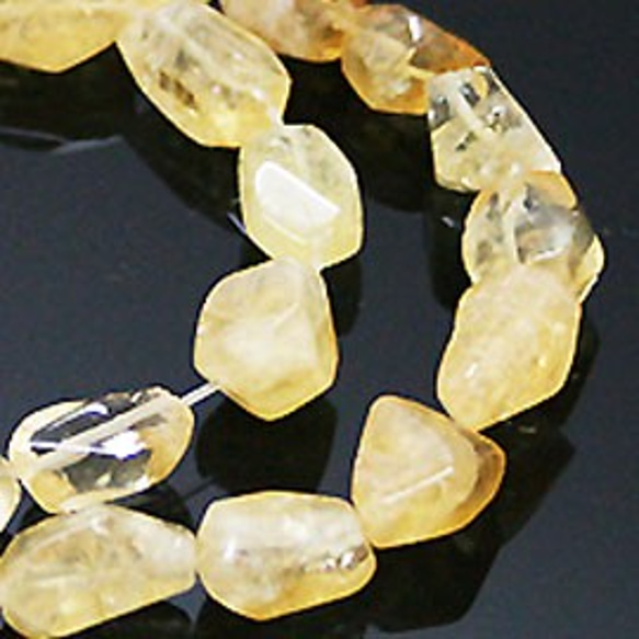 天然石珠線批發黃水晶（黃水晶）Tumble Beads timy-313 第2張的照片