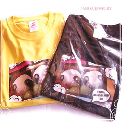 PANDA JEWELRY 　パンダおにぎりTシャツ　黄（Mサイズ）　de-12-pj-p-085 6枚目の画像