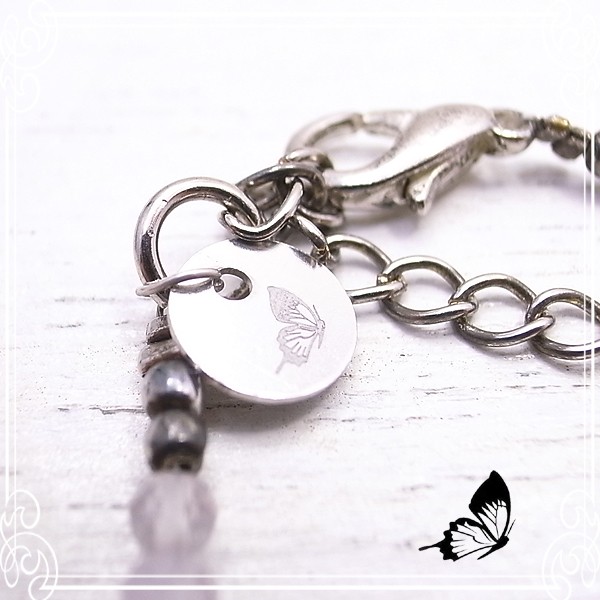 BUTTERFLY　クンツァイト/ラピスラズリ ブレスレット　de-93-bu-29