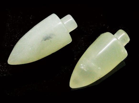 天然石材配件新玉（新玉）配藥（2件套）ti-pa-1411 第2張的照片