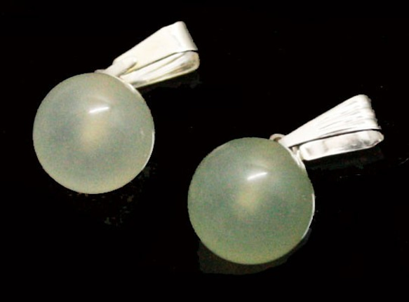 天然石材配件New Jade（New Jade）圓球吊墜配件（5件套）ti-pa-1404 第2張的照片