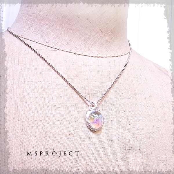 MS project　シルバー1000　チタンガラスペンダント　ペンダントトップ　de-67-ms-071