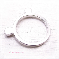 PANDA JEWELRY 　パンダ耳リング【7号/9号/11号/13号】　de-12-pj-p-008-rcc 5枚目の画像