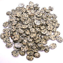 天然石 ルース 卸売　 ダルメシアンジャスパー(Dalmatian Jasper)　オーバルカボション　10x14mm 2枚目の画像