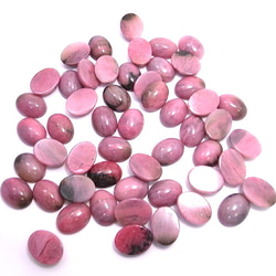 【掘り出し物サイズ】天然石 ルース 卸売　ロードナイト（rhodonite）　オーバルカボション　13x17mm 2枚目の画像