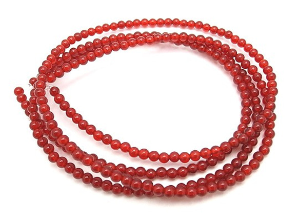 天然石 ビーズ ライン 卸売　カーネリアン　丸玉(ラウンド)ビーズ　3mm　carnelian-round-3 1枚目の画像