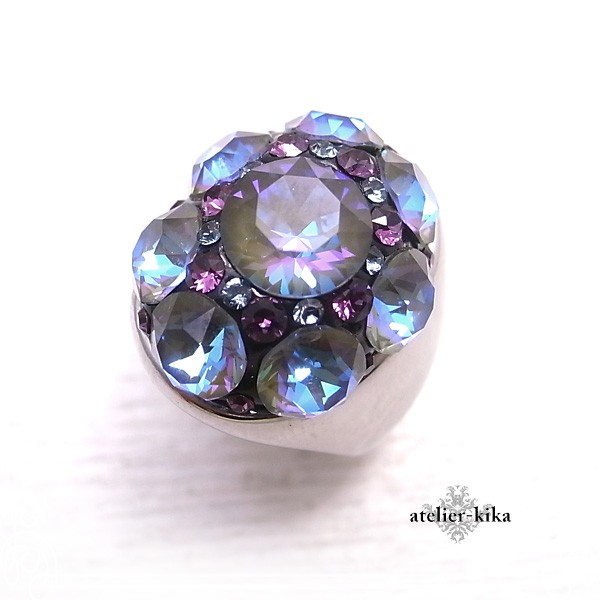 atelier-kika　ビジューボリュームリング（ラウンド）（13号）　de-104-ak-03
