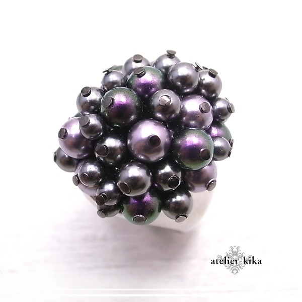 atelier-kika　パールキャビアリング（13号）　de-104-ak-04