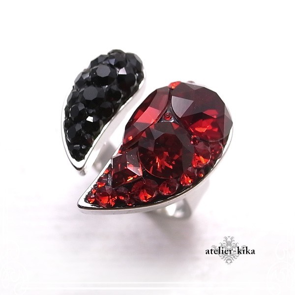 atelier-kika　ビジューハートリング（15号）　de-104-ak-17