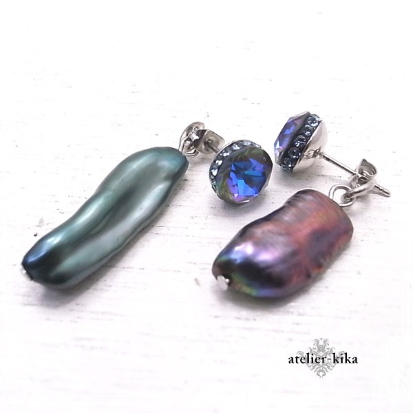 atelier-kika　バロックパールデザインピアス　de-104-ak-48