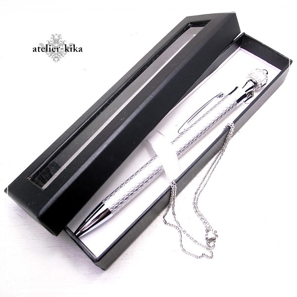 atelier-kika　ロンデル付きボールペン（チェーン付き）　de-104-ak-66