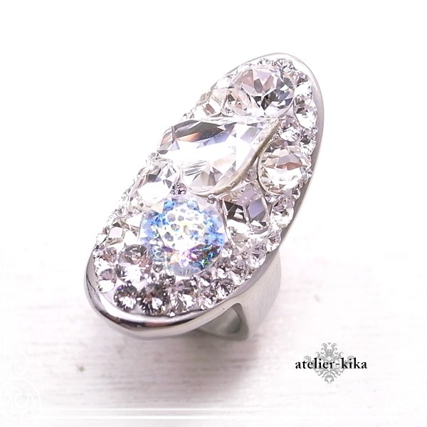 atelier-kika　クリスタルロングリング（13号）　de-104-ak-86