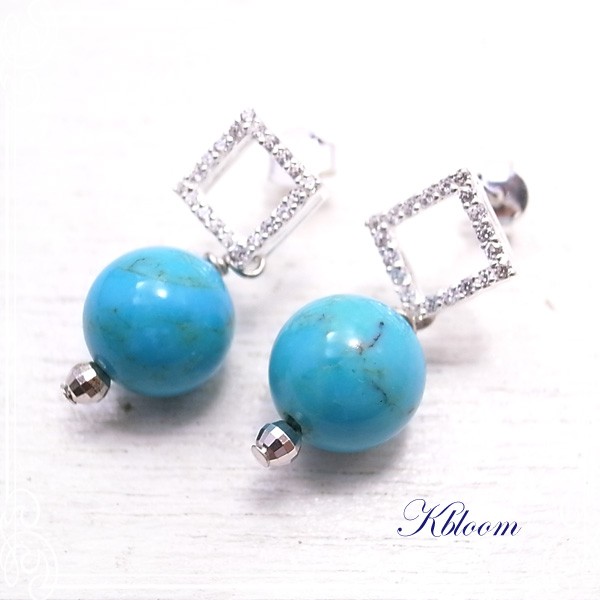 Kbloom　ターコイズピアス　de-103-kb-06