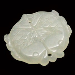 天然石材零件新玉雕塑零件（2件套）ti-pa-1393 第2張的照片