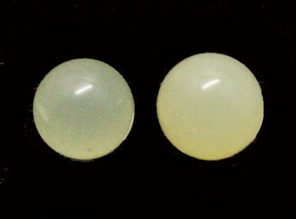 天然石材零件新玉（新玉）圓球零件（無孔）（10套）ti-pa-1401 第1張的照片